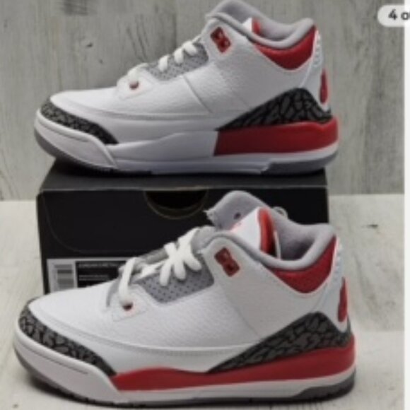 Size 2Y Air Jordan 3 Retro “Fire Red” Athletic Basketball Shoes DM0966-160 - Picture 1 of 8